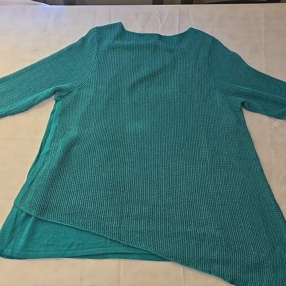 🌸Eileen Fisher Turquoise Knit Top 1X - Picture 3 of 7